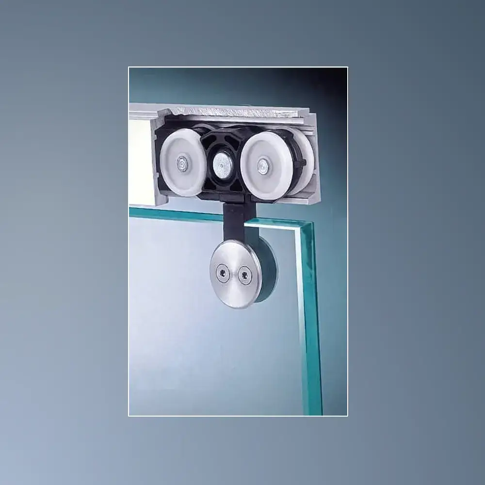 Glass Sliding Roller with aluminium Track