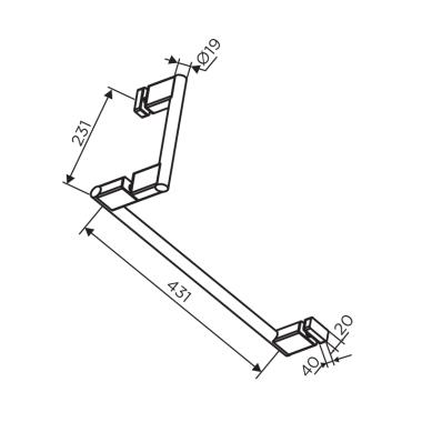 TOWEL BAR WITH HANDLE OGH-TB-4 - Image 4