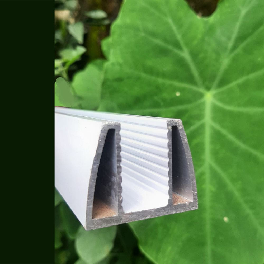 Fixed Glass Fixing Aluminum Fish Mouth Channel Half CAP-20 - Image 2