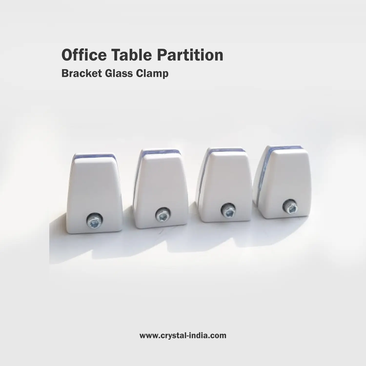 Office Table Partition Bracket Glass Clamp - Image 4