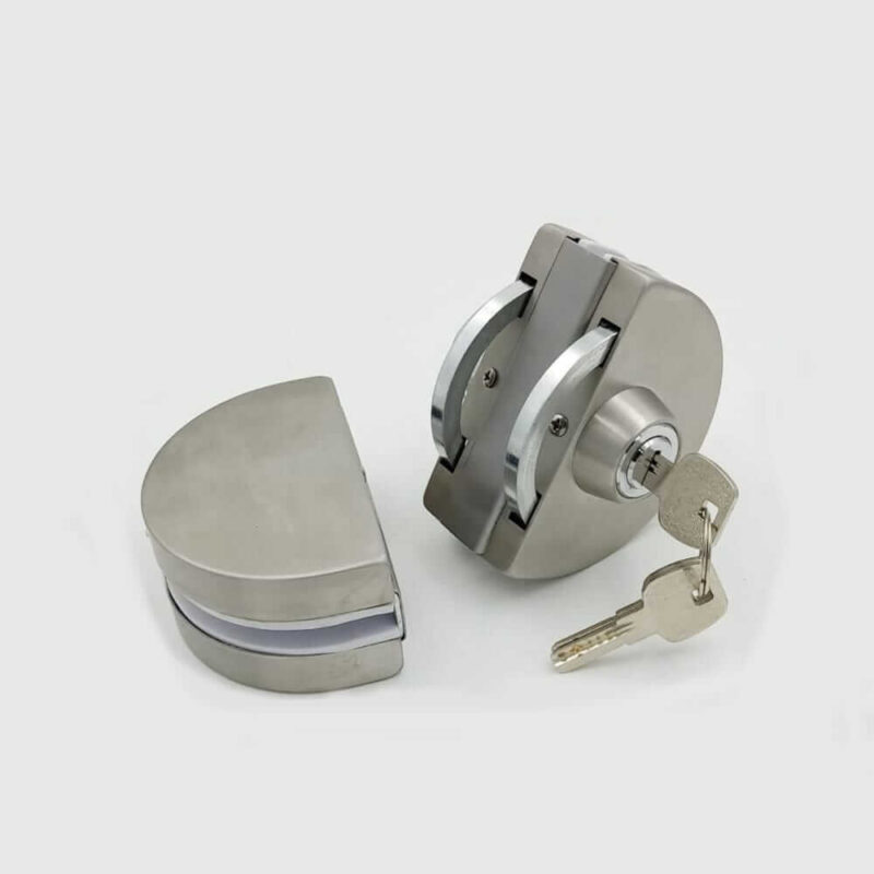 Archis Glass Lock With out Cut Out for Doors ASL-314-B - Crystal-India