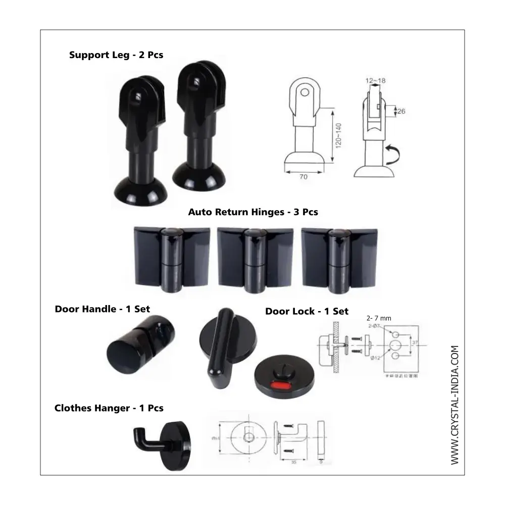 Toilet Partition Hardware for shopping malls