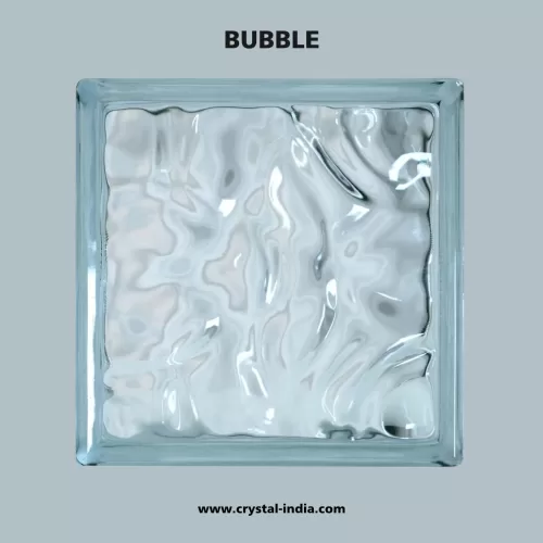 Mulia Clear Glass Block Wave 190x190x90mm