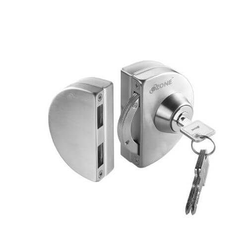 Ozone OPL-4A/4B-N Glass Door Lock with Strike Box.