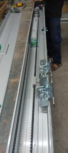 Image of Automatic Door Track with Its brackets to wooden door and aluminium door